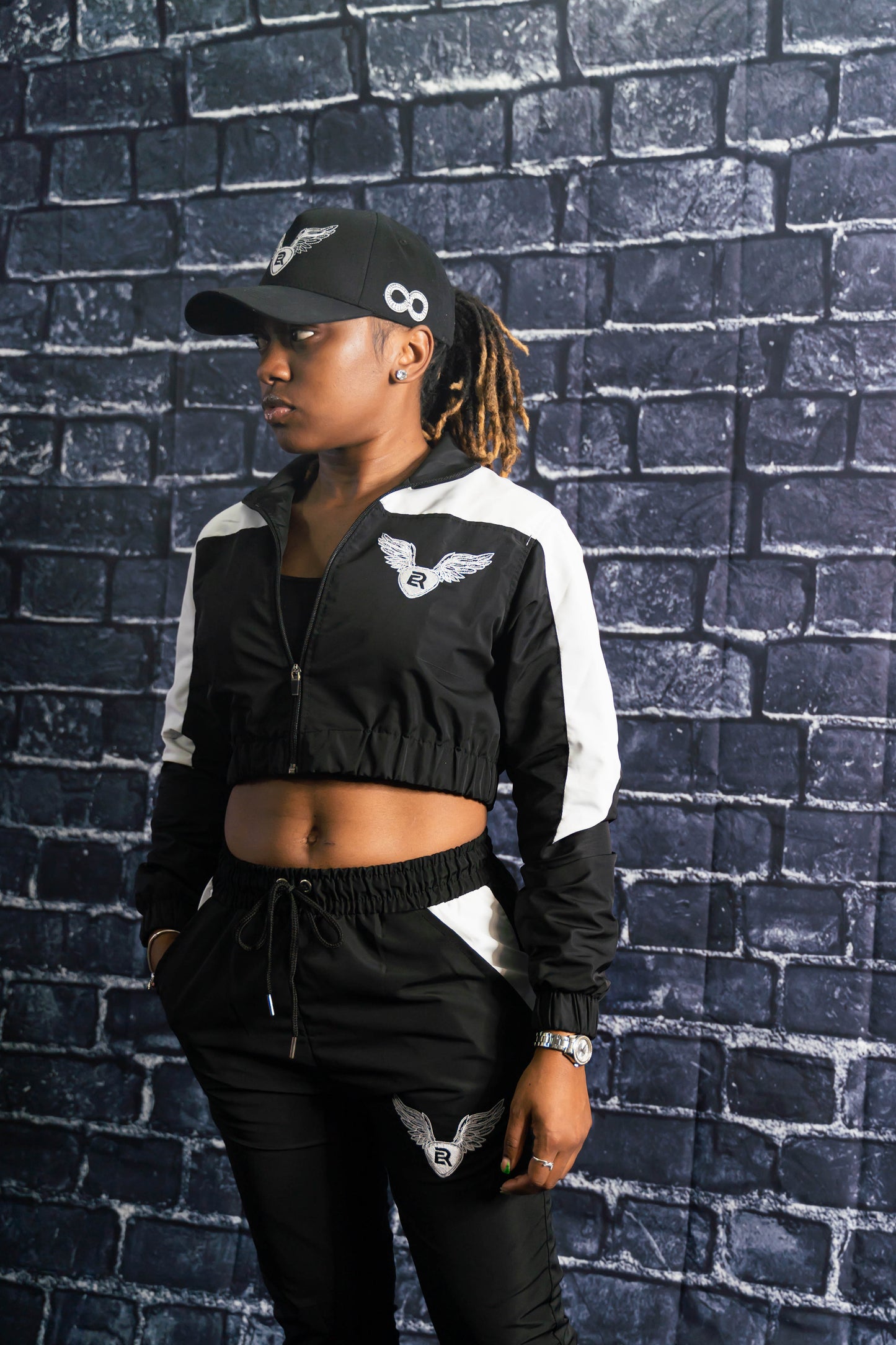 Crop Top Windbreaker Set