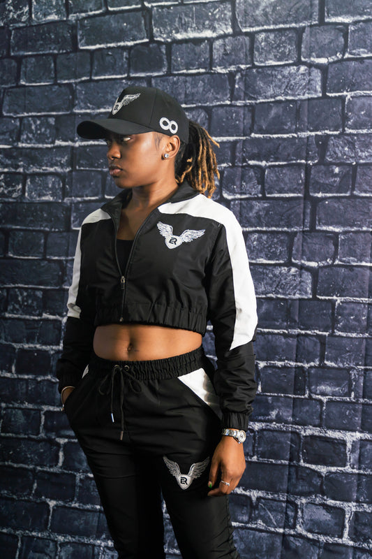 Crop Top Windbreaker Set